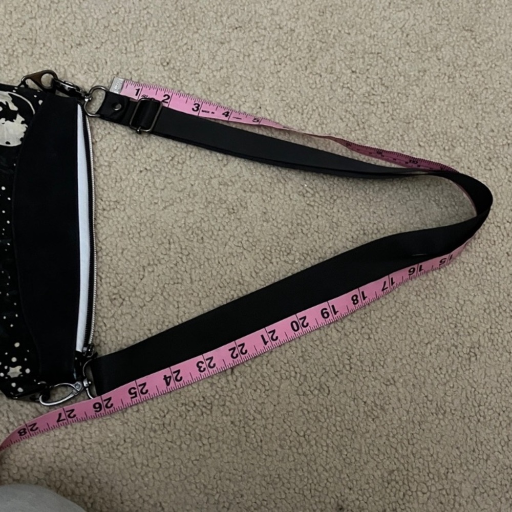 Moon and stars celestial crossbody bag, small purse, handmade, metallic, cotton - Picture 7 of 9